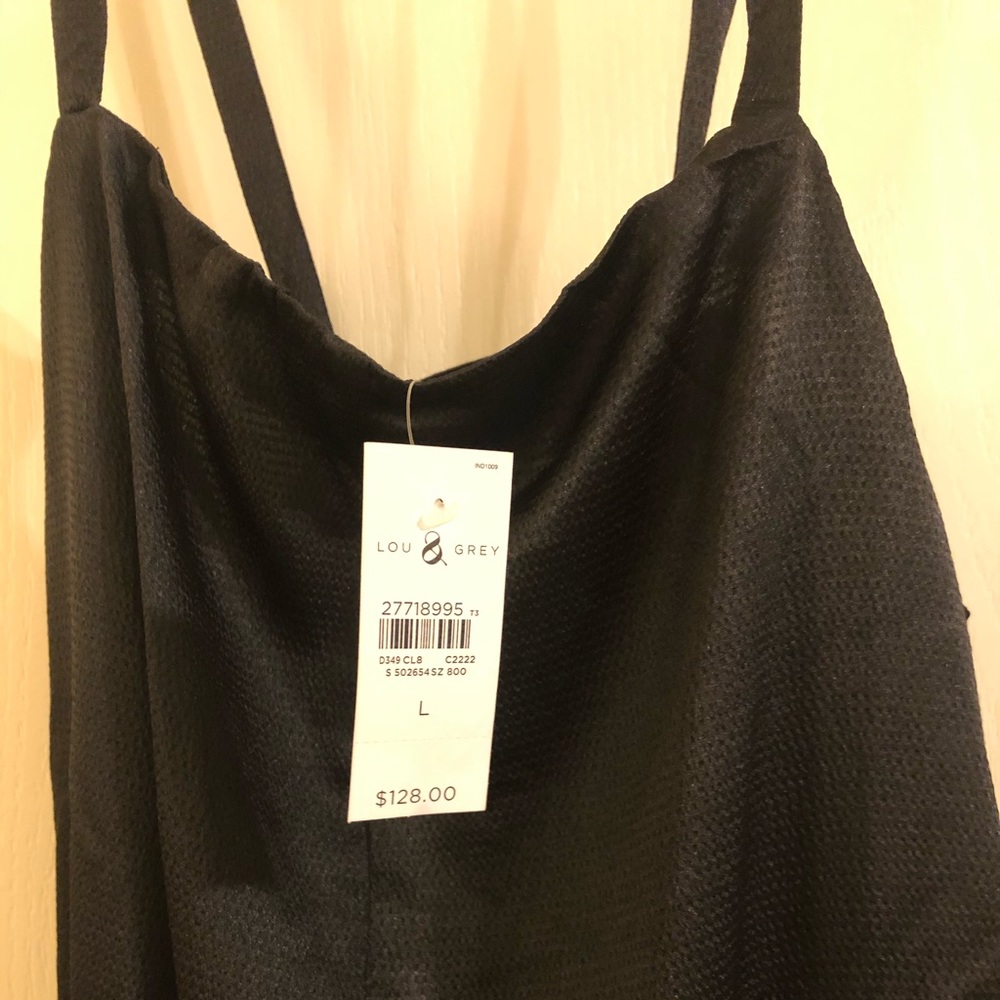 🎉2XHOSTPICK🎉Lou&Grey Hammered Satin Jumpsuit BLK - Picture 5 of 6